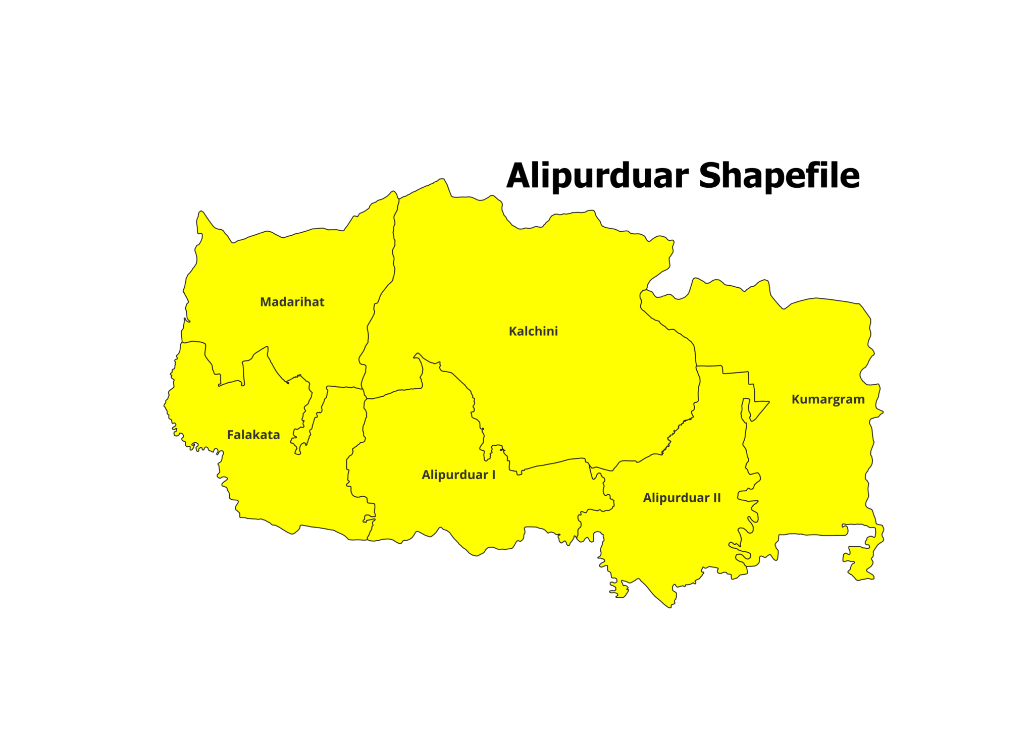 Download West Begal All District Blocks Shapefile 2024 Map GIS   Alipurduar Blocks Shapefile 2048x1448 