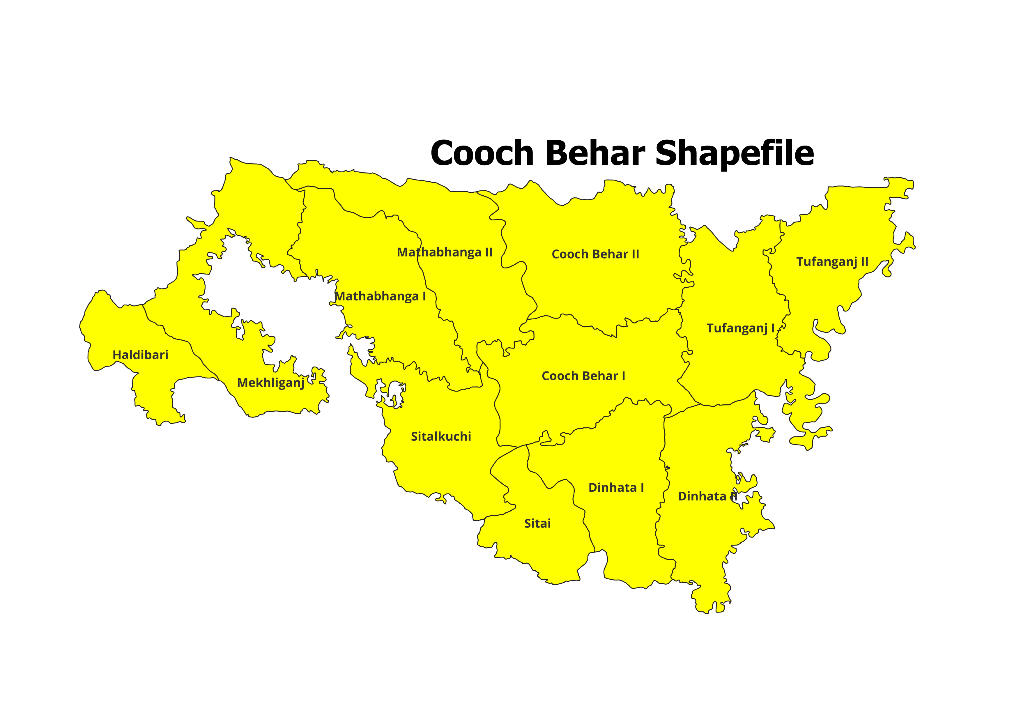 Cooch Behar Blocks Shapefile