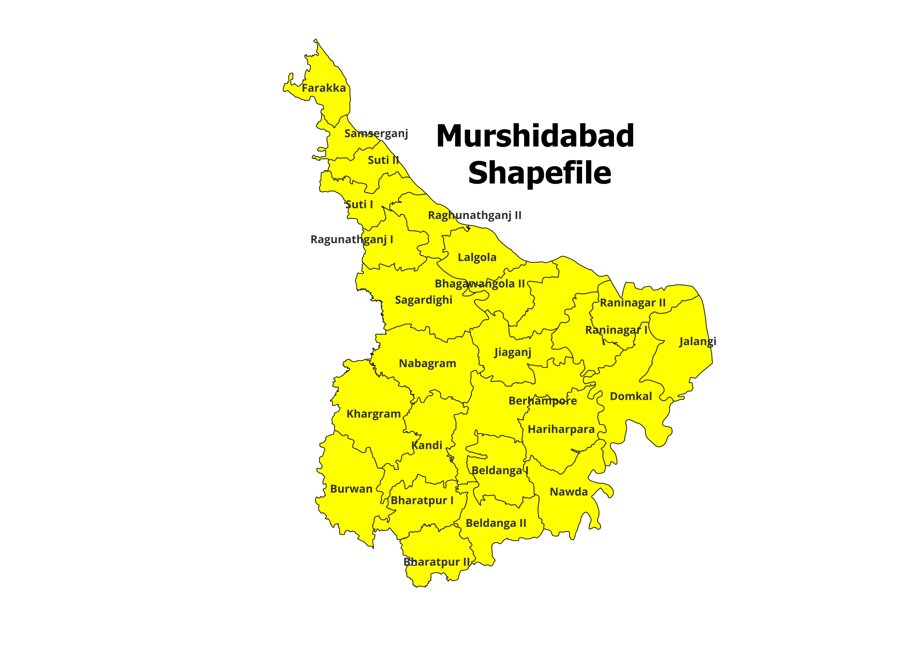 Murshidabad Blocks Shapefile
