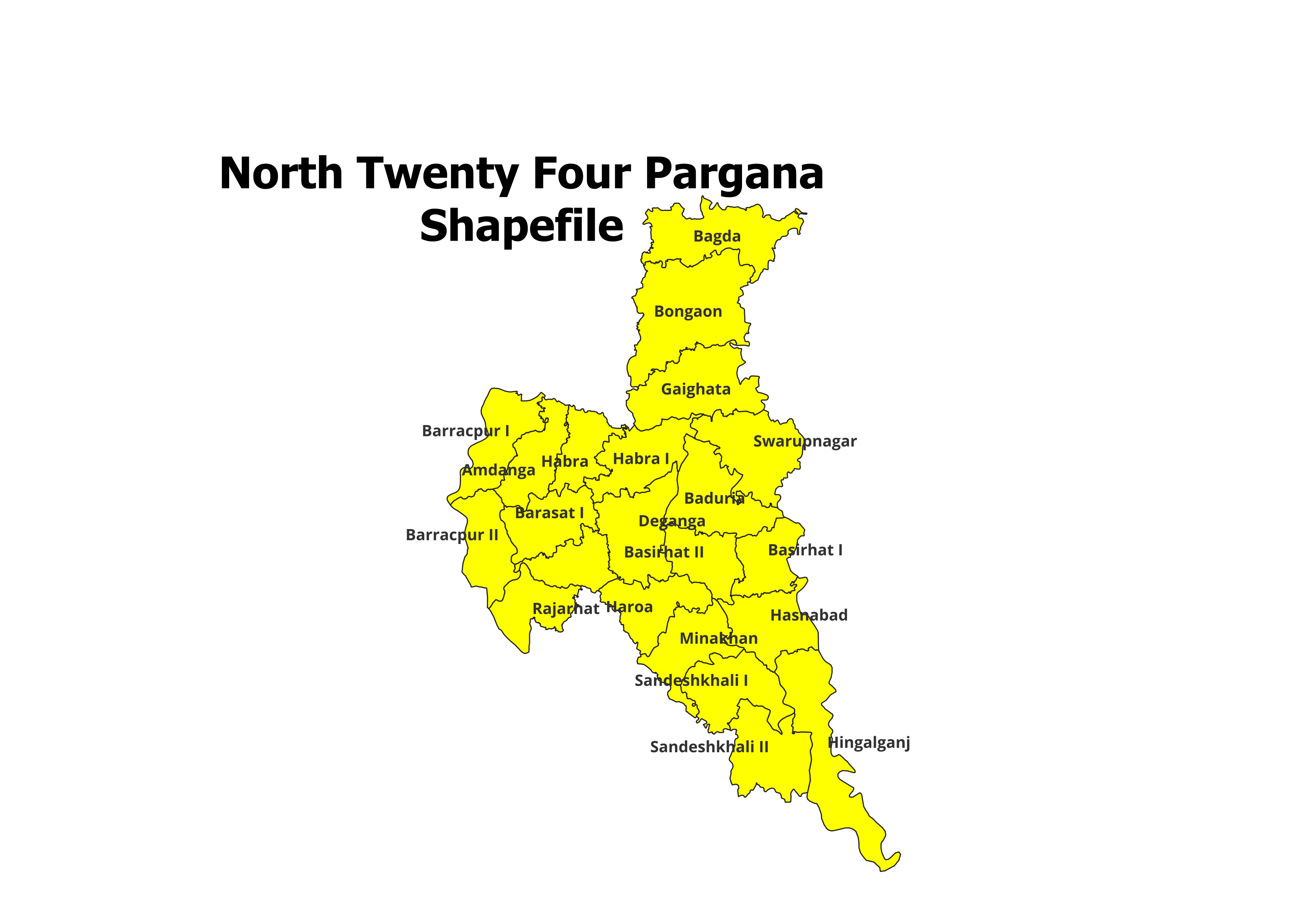 North Twenty Four Pargana Blocks shapefile