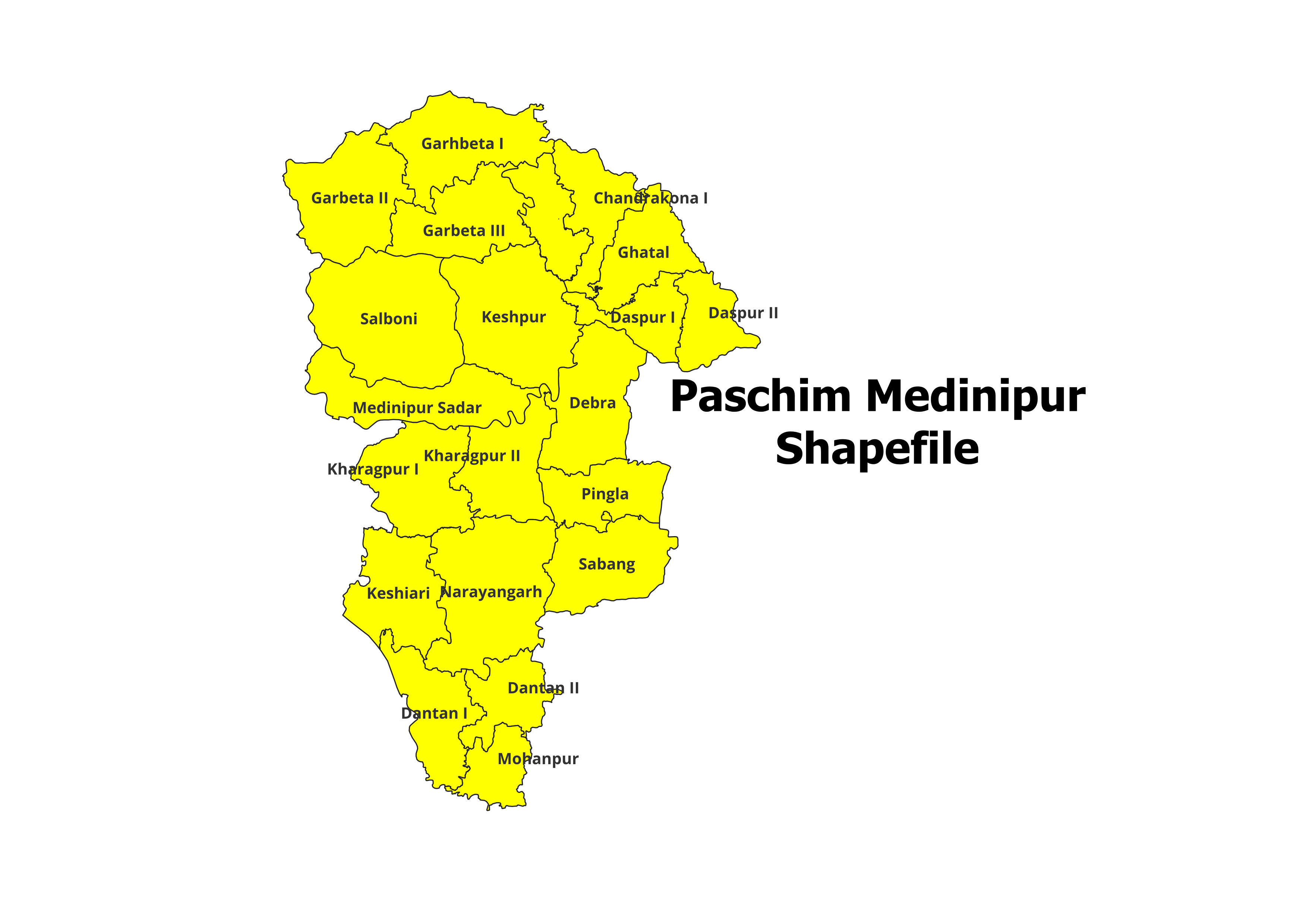 Paschim Medinipur Blocks Shapefile