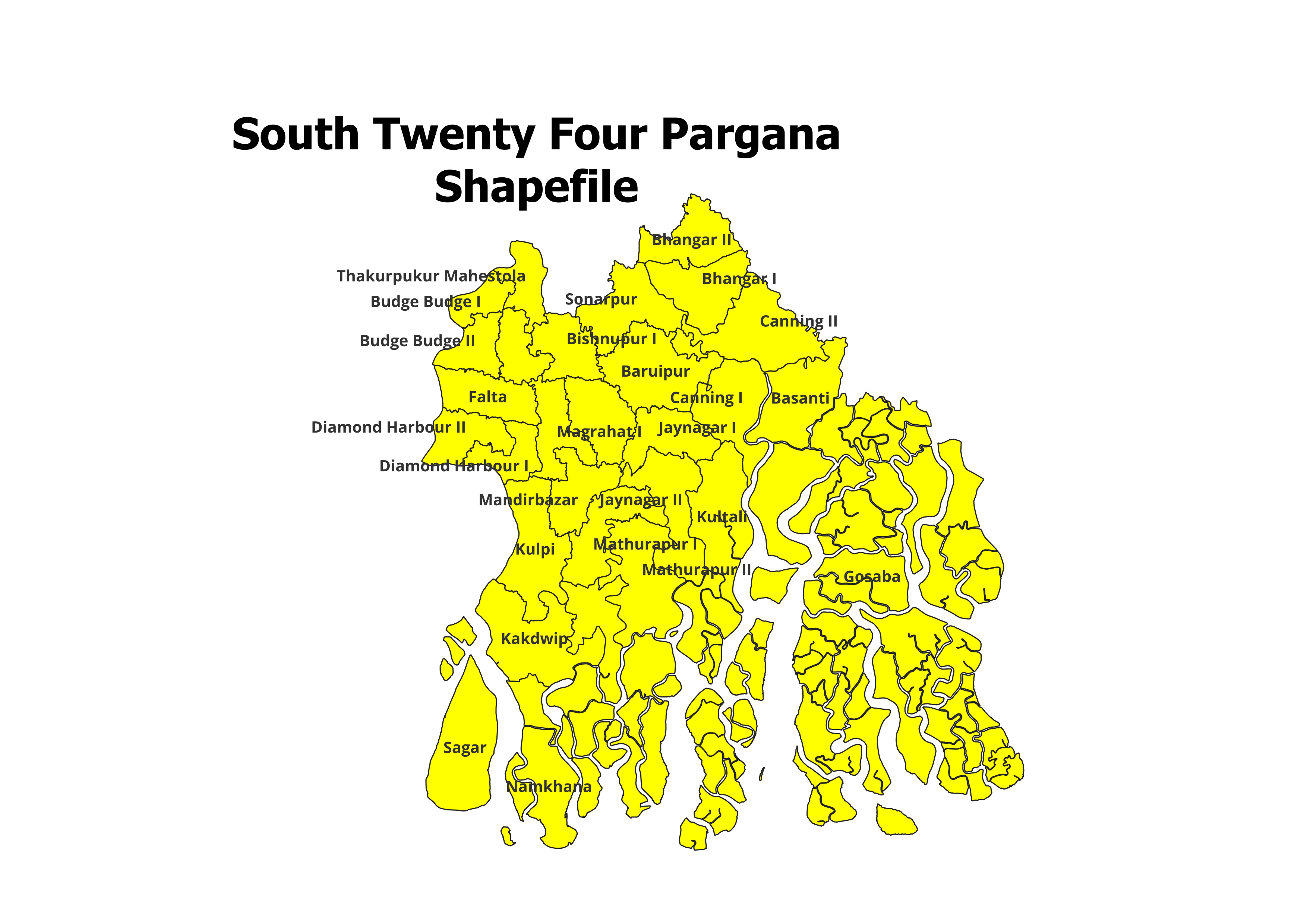 South Twenty Four Pargana Blocks shapefile