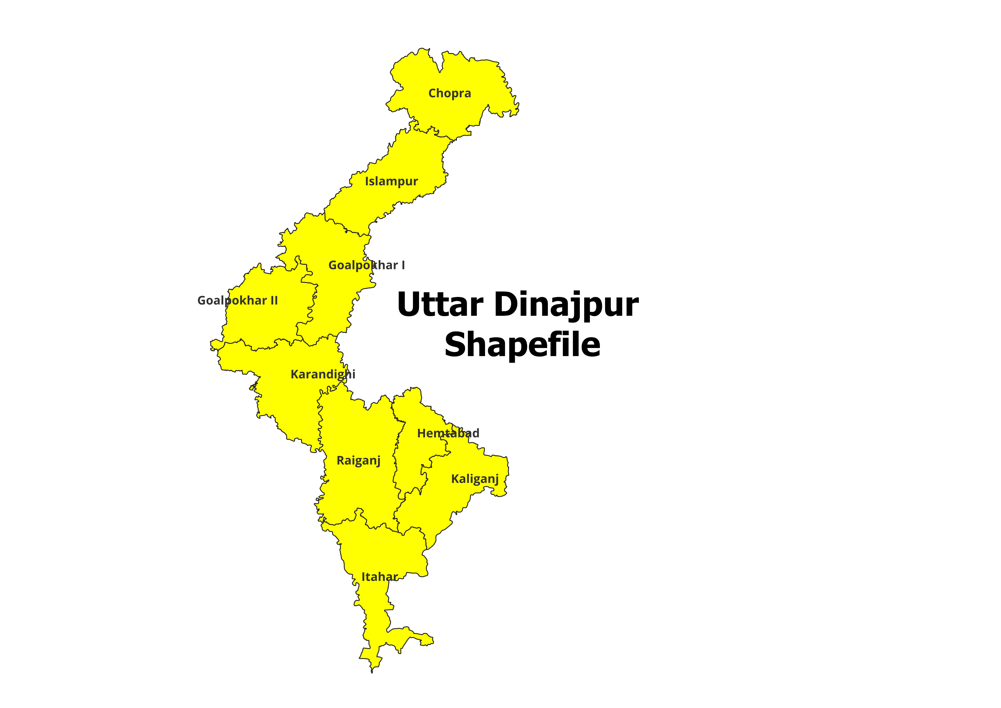 Uttar Dinajpur Blocks Shapefile