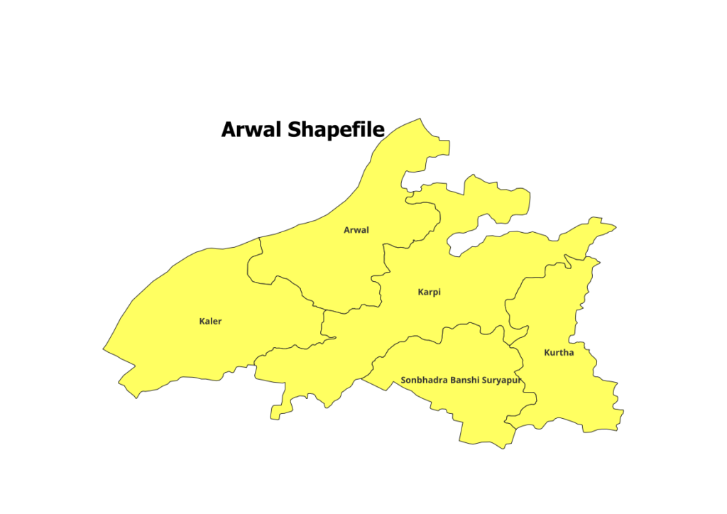 Download Bihar All District Blocks Shapefile 2024 Map GIS   Arwal Shapefile 1024x724 