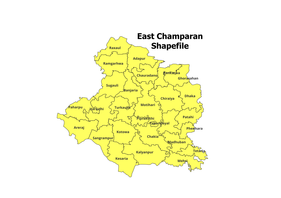 East Champaran Shapefile