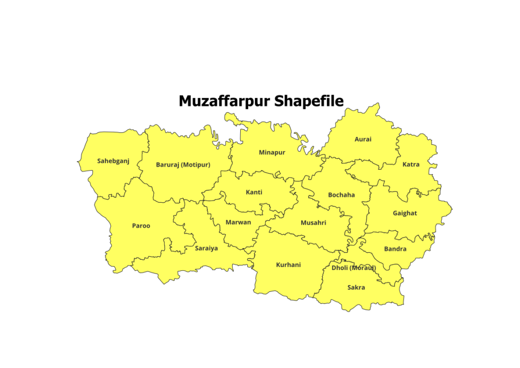 Download Bihar All District Blocks Shapefile 2024 Map GIS   Muzaffarpur Shapefile 1024x724 