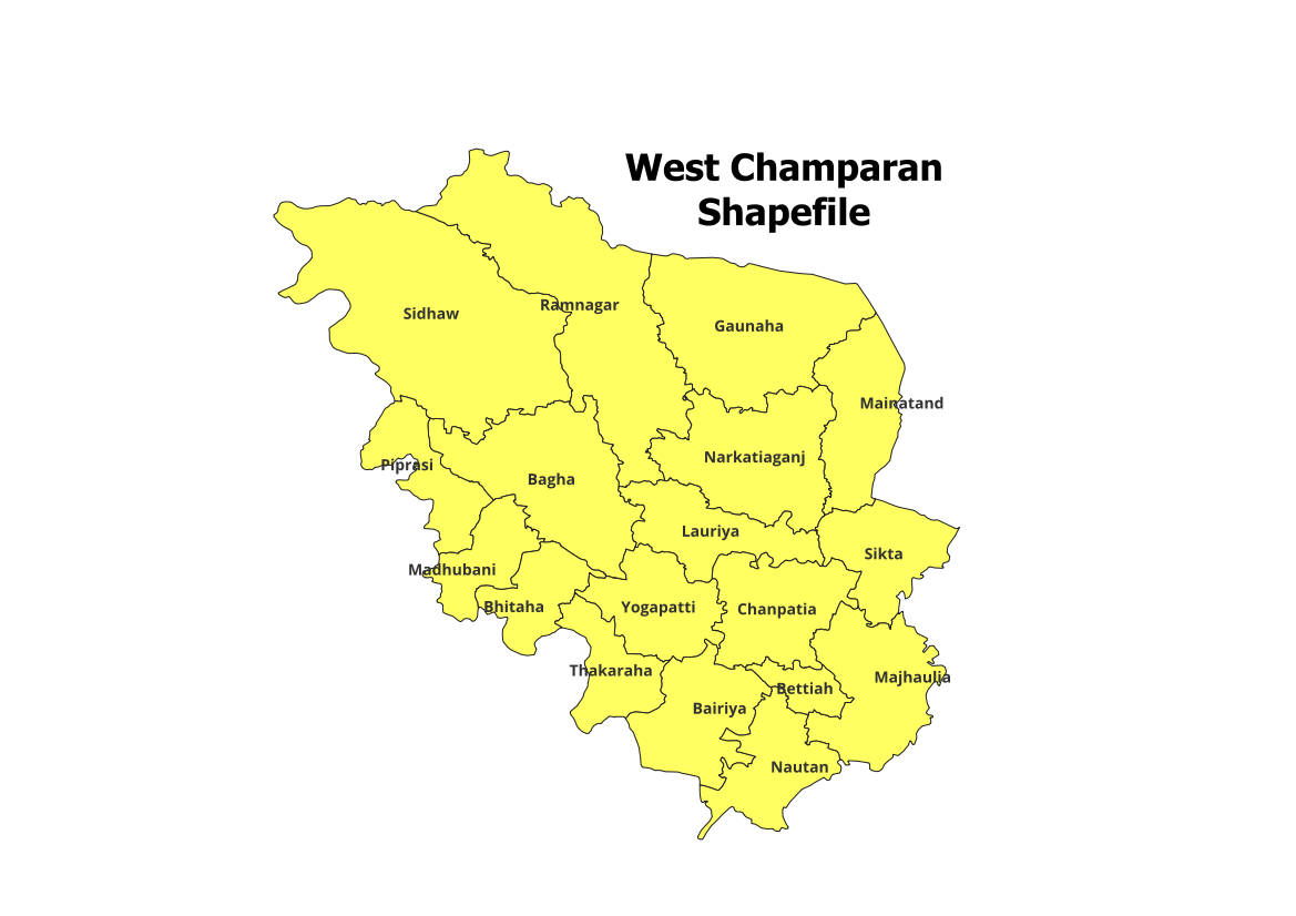 West Champaran Shapefile